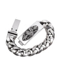 Chrome Hearts Floral Heart ID Pave Diamond Bracelet