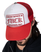 Chrome Hearts Red "F*ck" Trucker Cap Vintage