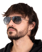 Chrome Hearts "Bone Prone V" Sunglasses Silver