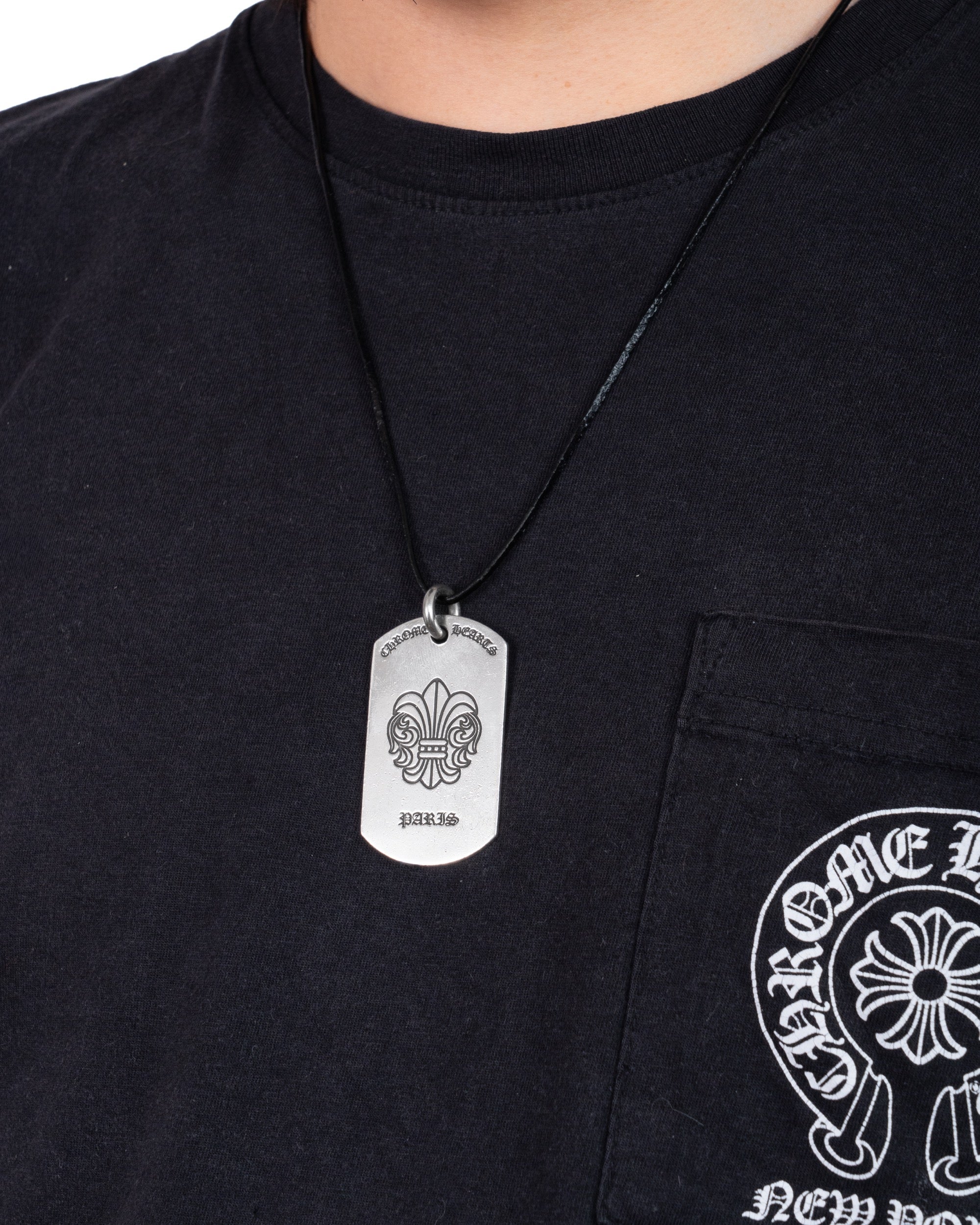 Chrome Hearts Fleur de Lys Paris Dogtag Pendant