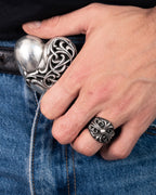 Chrome Hearts Black Rhodium Keeper Ring