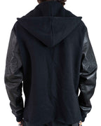 Chrome Hearts Triple Cross Patch Leather Zip-Up Black