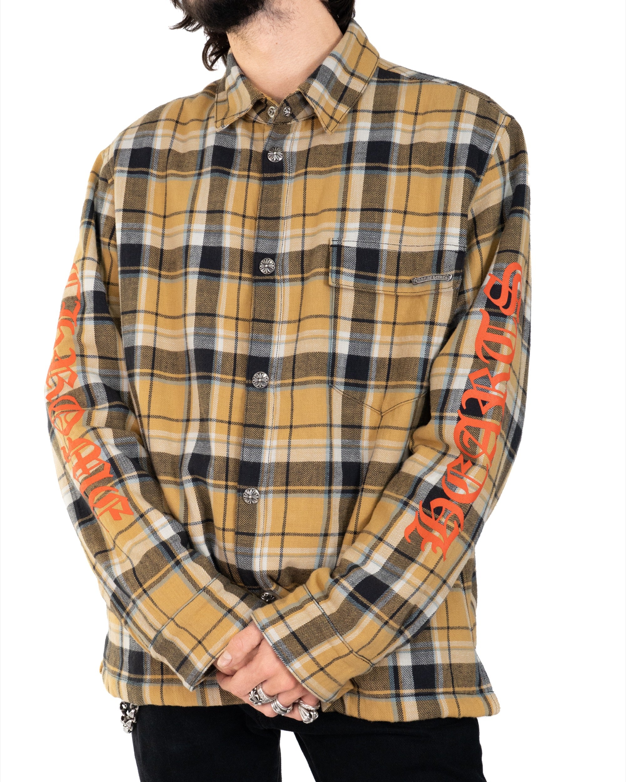 Chrome Hearts Padded Flannel Yellow Jacket