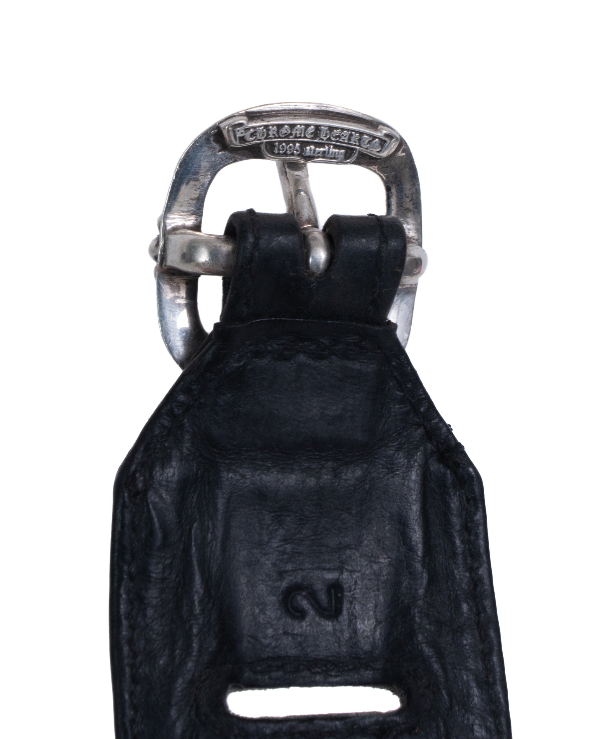 Chrome Hearts RR Tiny Buckle Gunslinger Leather Bracelet