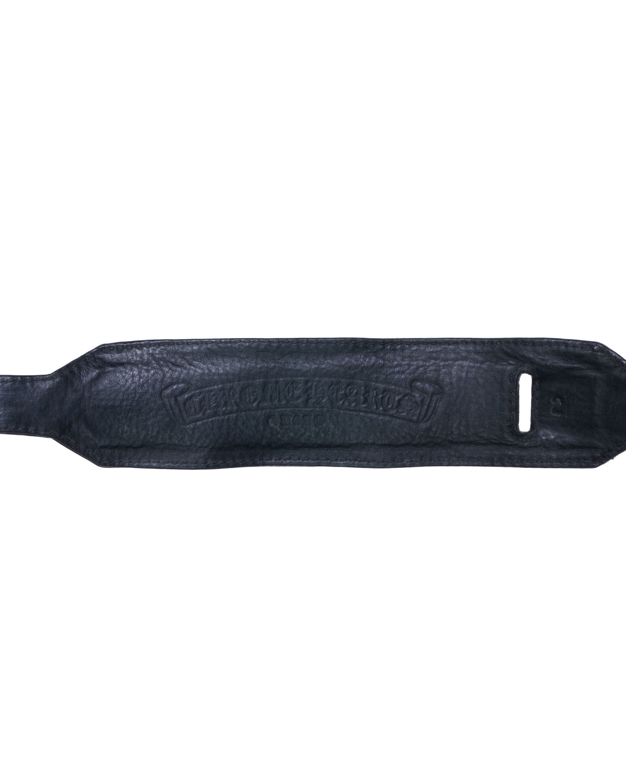 Chrome Hearts RR Tiny Buckle Gunslinger Leather Bracelet