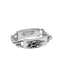 Chrome Hearts DaggerHeart Floral Double ID Bracelet