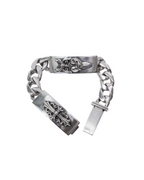 Chrome Hearts DaggerHeart Floral Double ID Bracelet