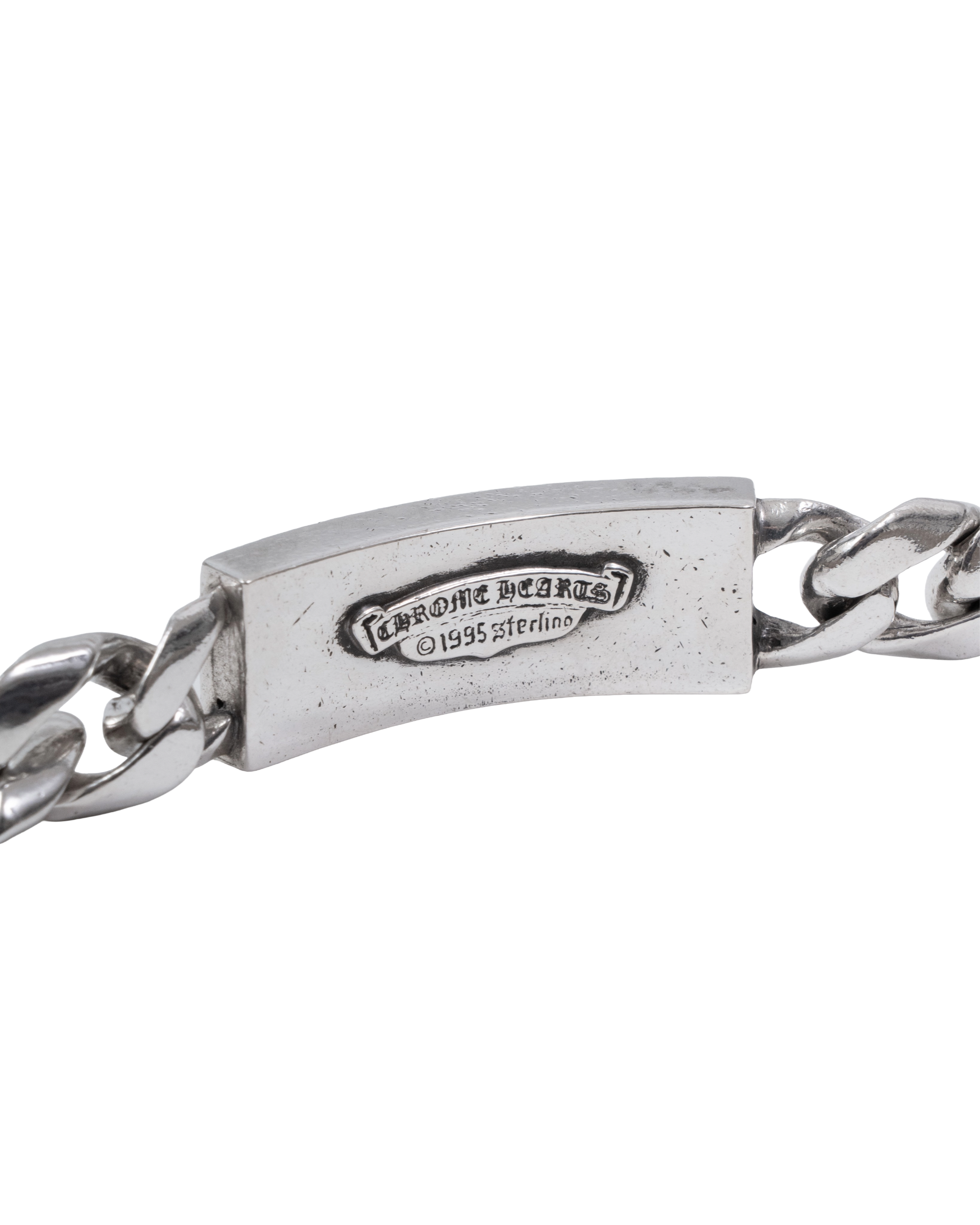 Chrome Hearts DaggerHeart Floral Double ID Bracelet