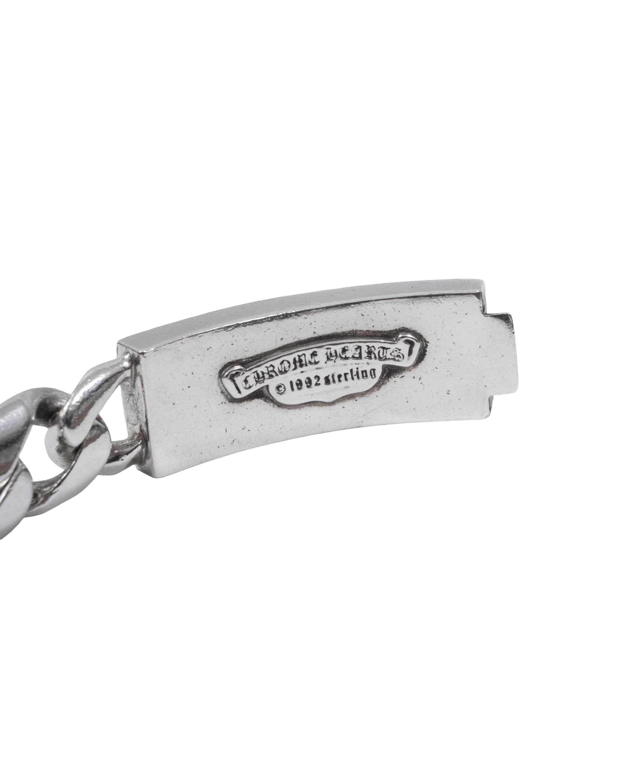 Chrome Hearts DaggerHeart Floral Double ID Bracelet