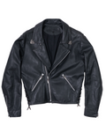Chrome Hearts Classic Moto Filigree Cross Leather Jacket Black