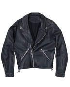Chrome Hearts Classic Moto Filigree Cross Leather Jacket Black