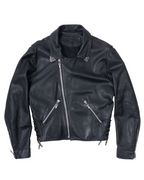 Chrome Hearts Classic Moto Filigree Cross Leather Jacket Black