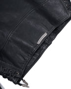 Chrome Hearts Classic Moto Filigree Cross Leather Jacket Black