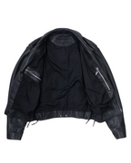 Chrome Hearts Classic Moto Filigree Cross Leather Jacket Black