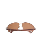 Chrome Hearts "The Beast III" Gold/Wood Sunglasses