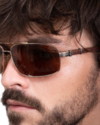 Chrome Hearts "The Beast III" Gold/Wood Sunglasses