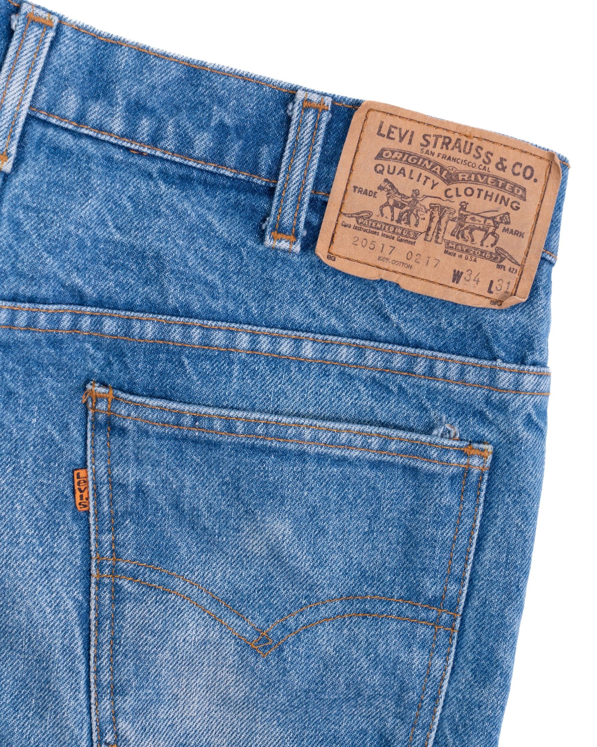 Levi’s 517 Orange Tab Blue Jeans 70’s