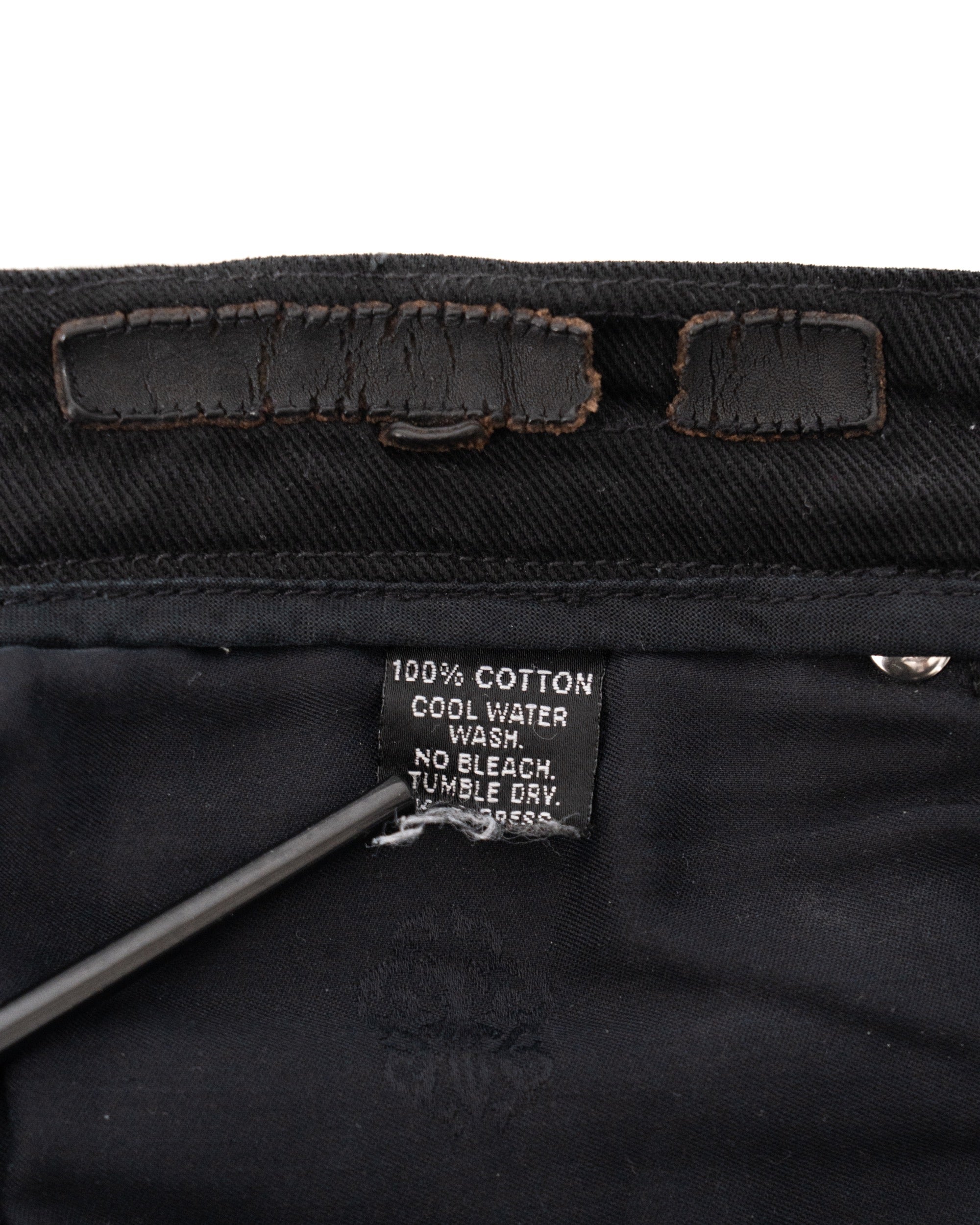 Chrome Hearts Vintage Fleur Knee Denim Black