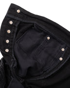 Chrome Hearts Vintage Fleur Knee Denim Black