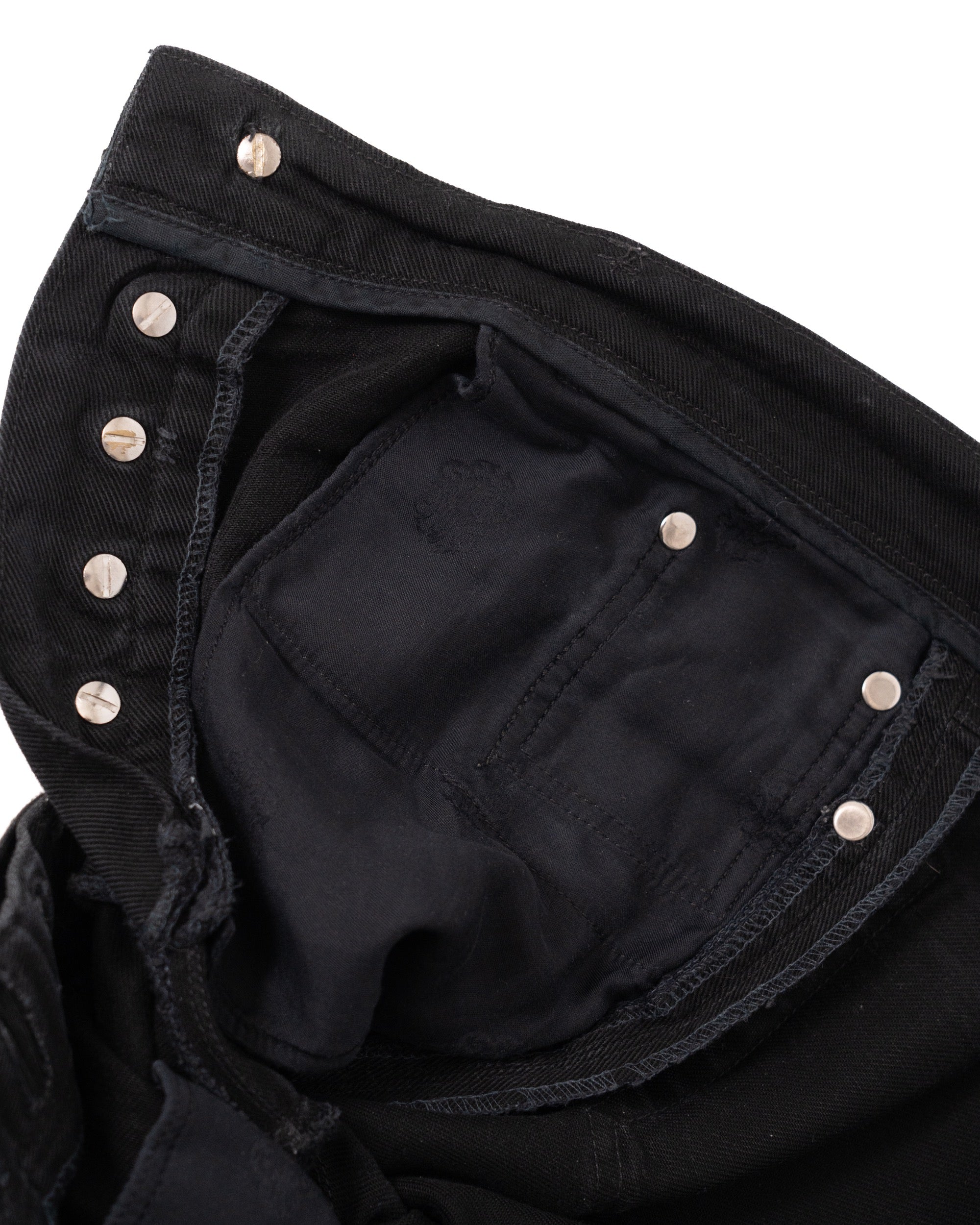 Chrome Hearts Vintage Fleur Knee Denim Black