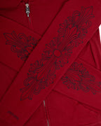 Chrome Hearts Cross Floral Track Jacket Red