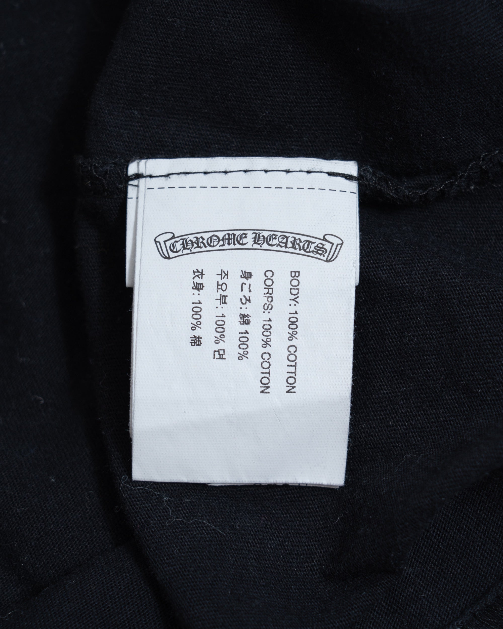 Chrome Hearts Collar Logo Longsleeve Black