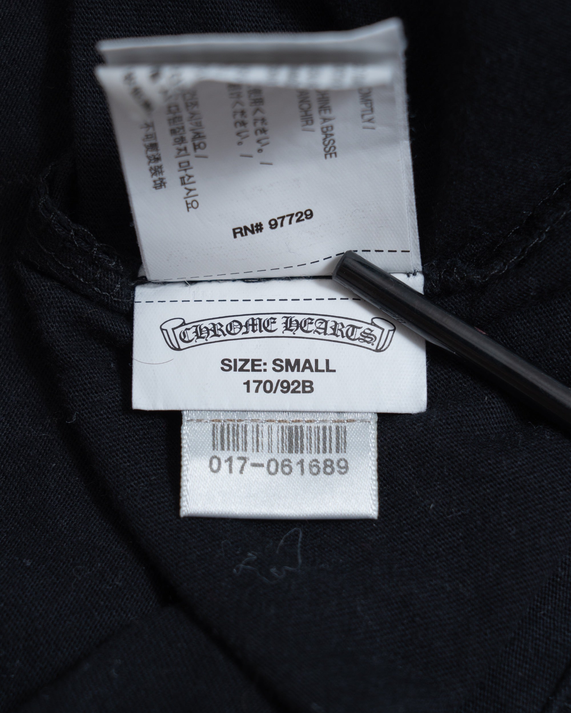 Chrome Hearts Collar Logo Longsleeve Black