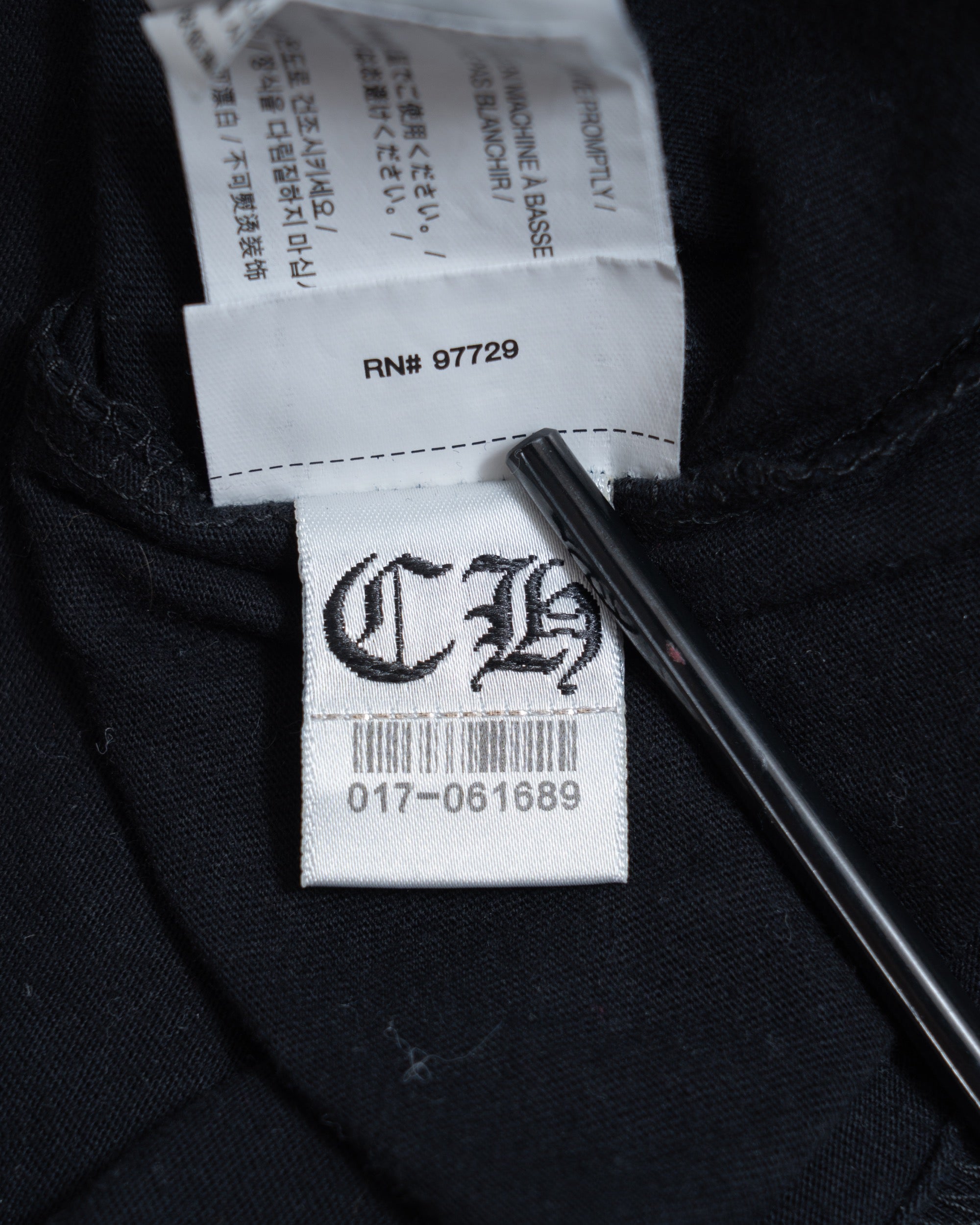 Chrome Hearts Collar Logo Longsleeve Black