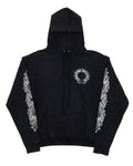 Chrome Hearts Horseshoe Floral Hoodie Black