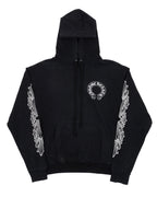 Chrome Hearts Horseshoe Floral Hoodie Black