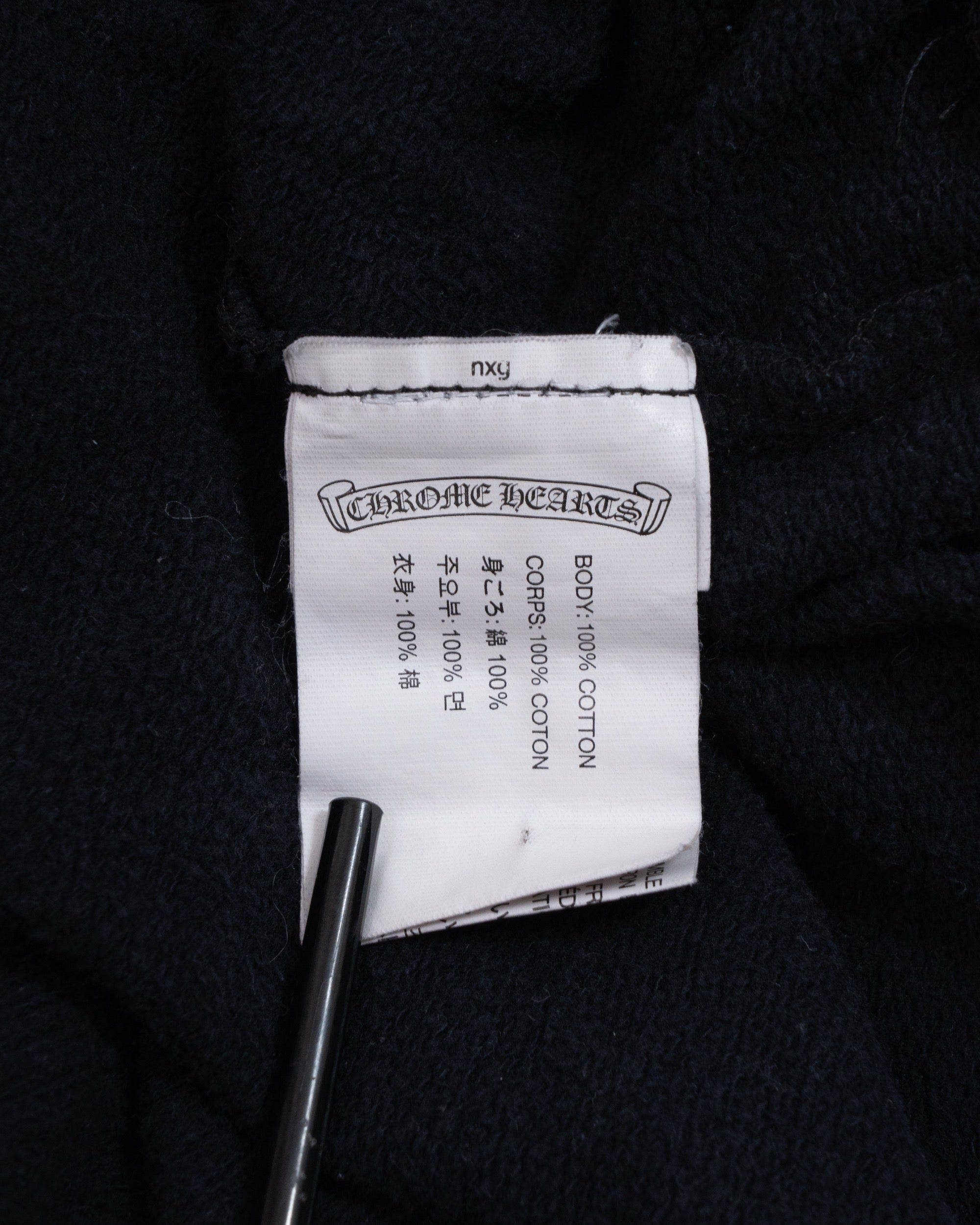Chrome Hearts Horseshoe Floral Hoodie Black