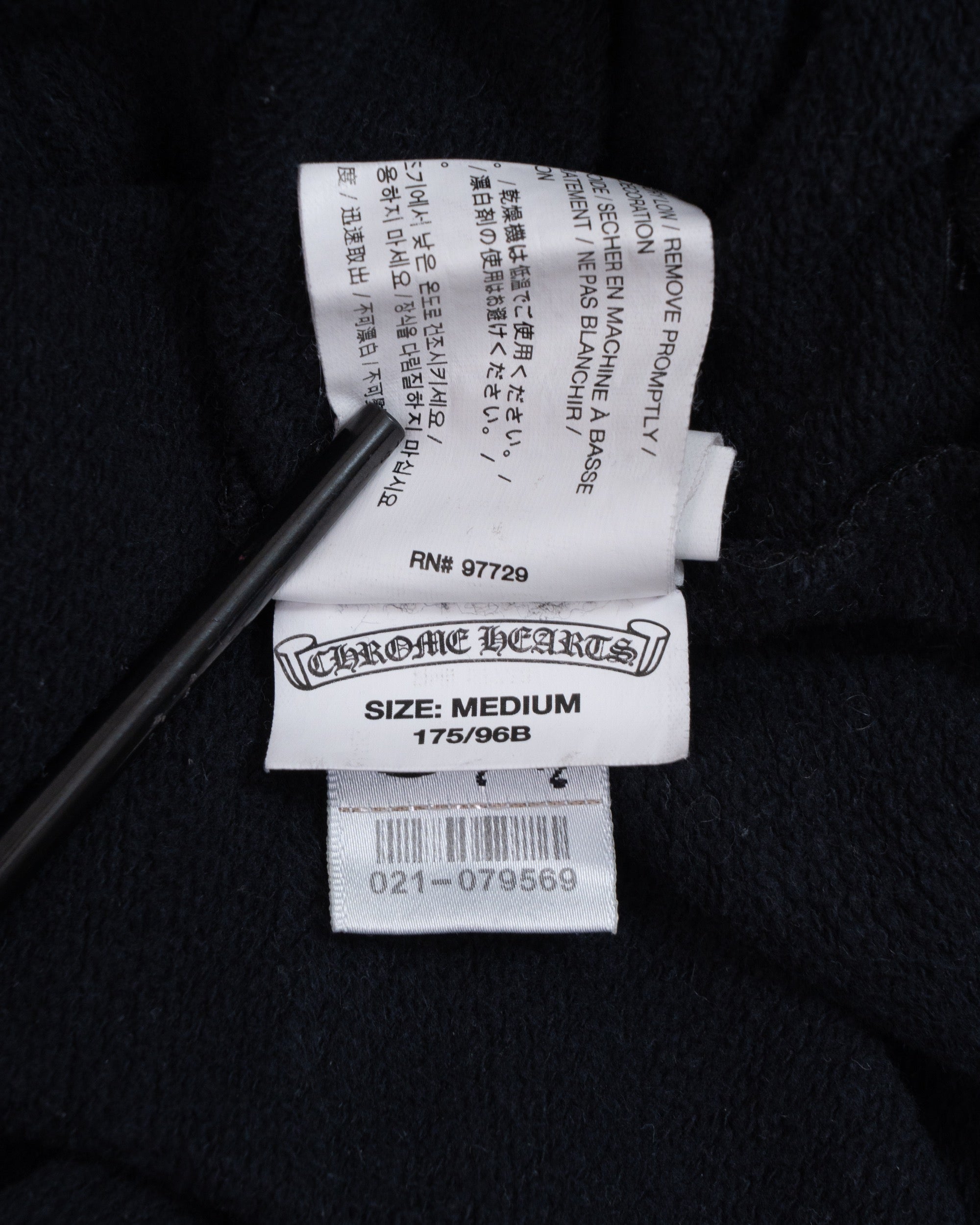 Chrome Hearts Horseshoe Floral Hoodie Black