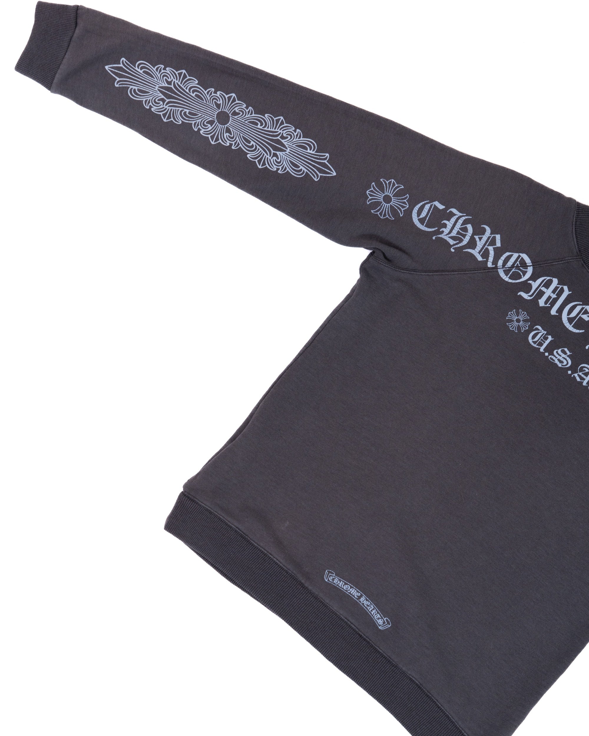 Chrome Hearts Floral Logo F&F Crewneck Grey