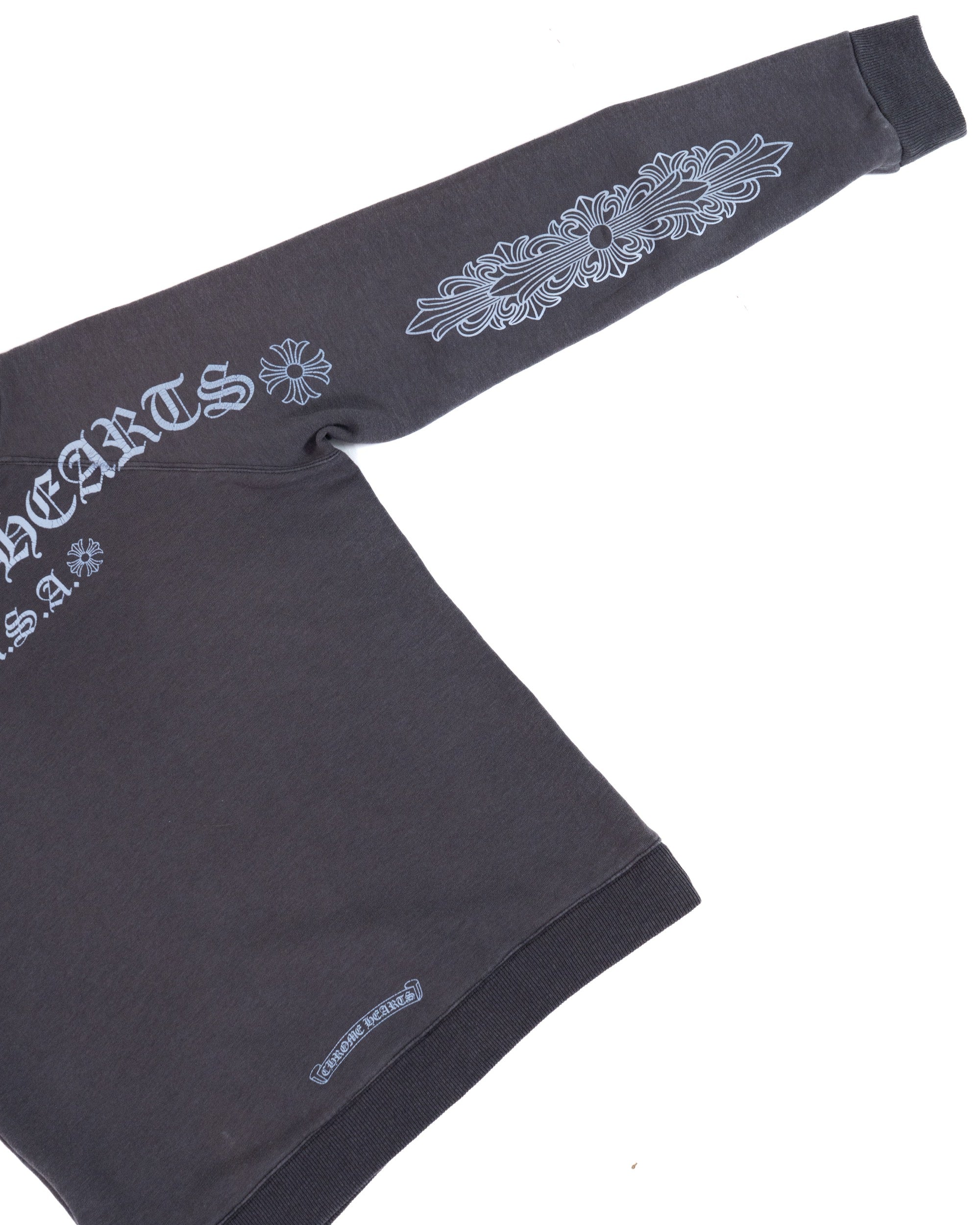 Chrome Hearts Floral Logo F&F Crewneck Grey