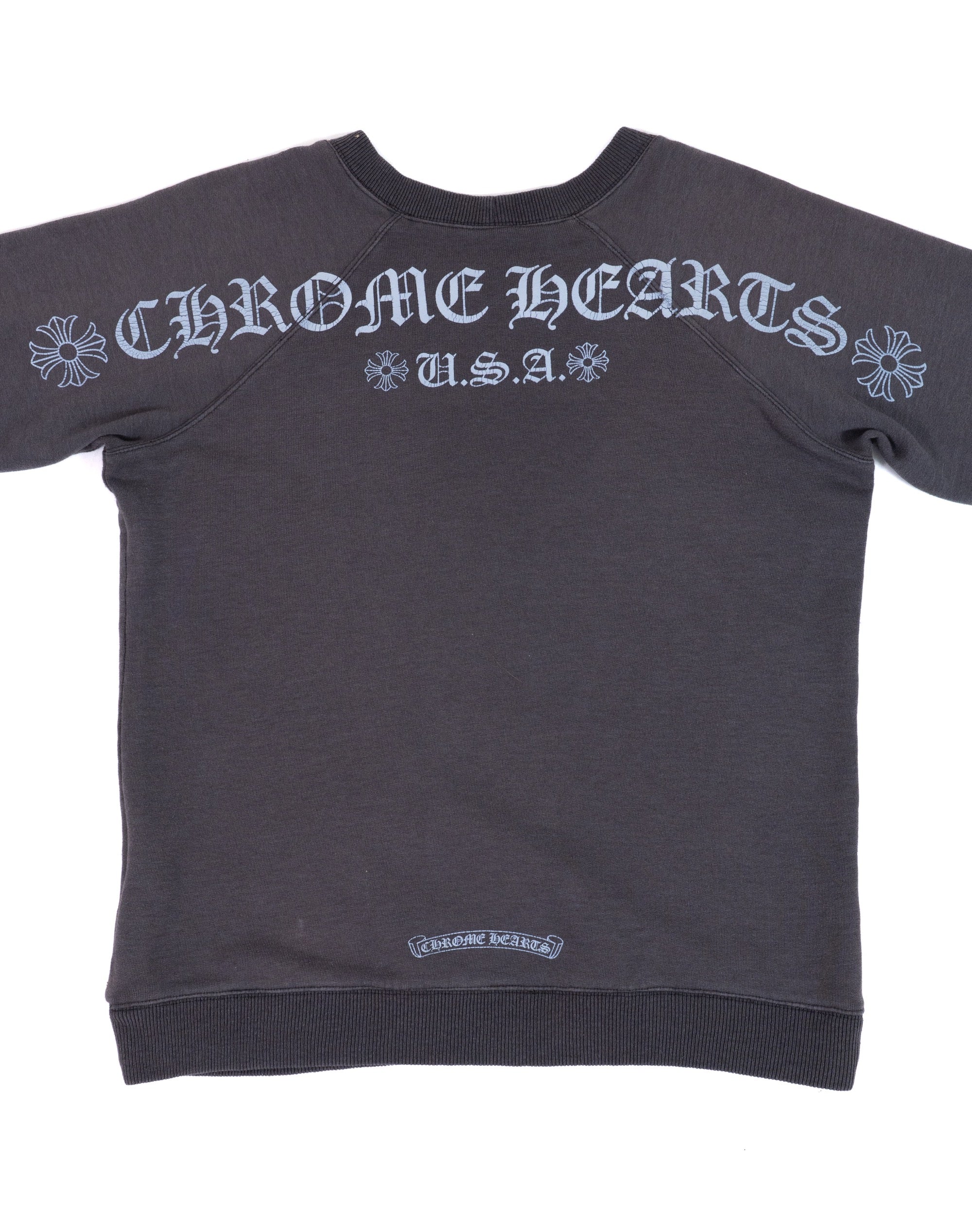 Chrome Hearts Floral Logo F&F Crewneck Grey