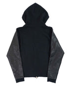 Chrome Hearts Triple Cross Patch Leather Zip-Up Black