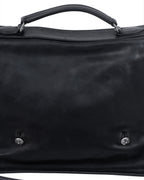 Chrome Hearts Convertible Messenger Buttons Leather Bag 90’s Black