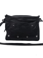 Chrome Hearts Convertible Messenger Buttons Leather Bag 90’s Black