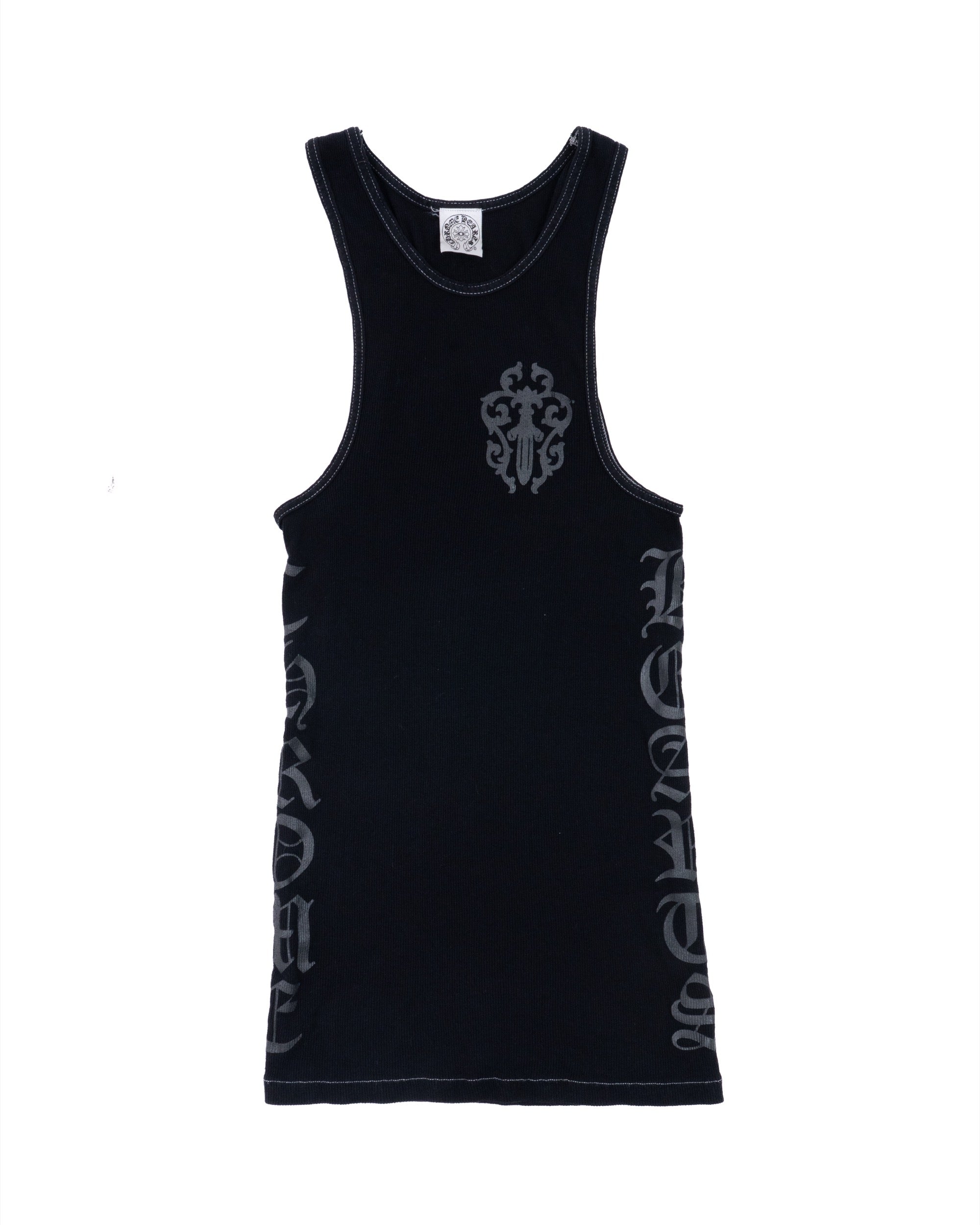Chrome Hearts Dagger Cemetery Tank Top Grey/Black