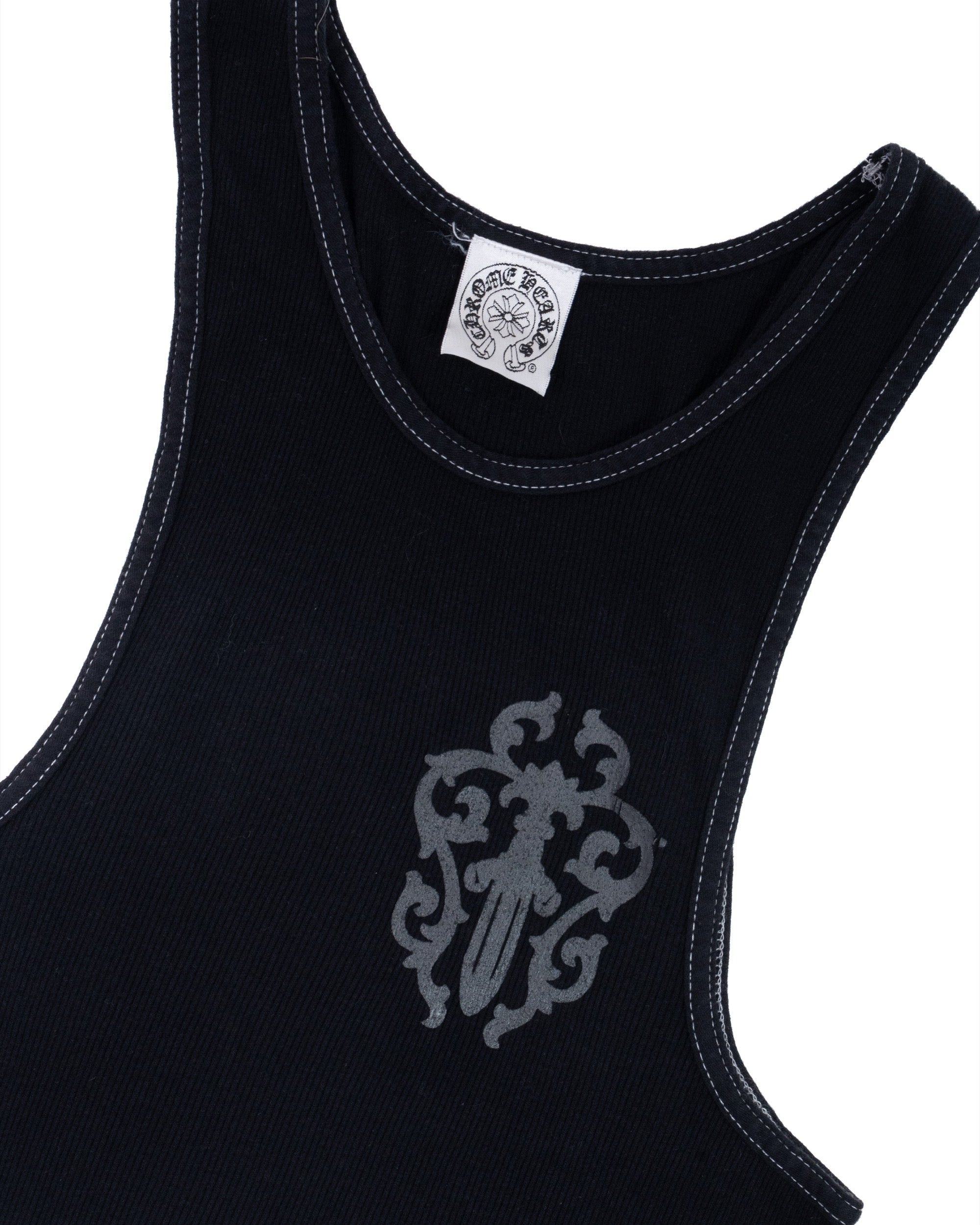 Chrome Hearts Dagger Cemetery Tank Top Grey/Black