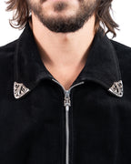 Chrome Hearts Western Suede Black Jacket Vintage