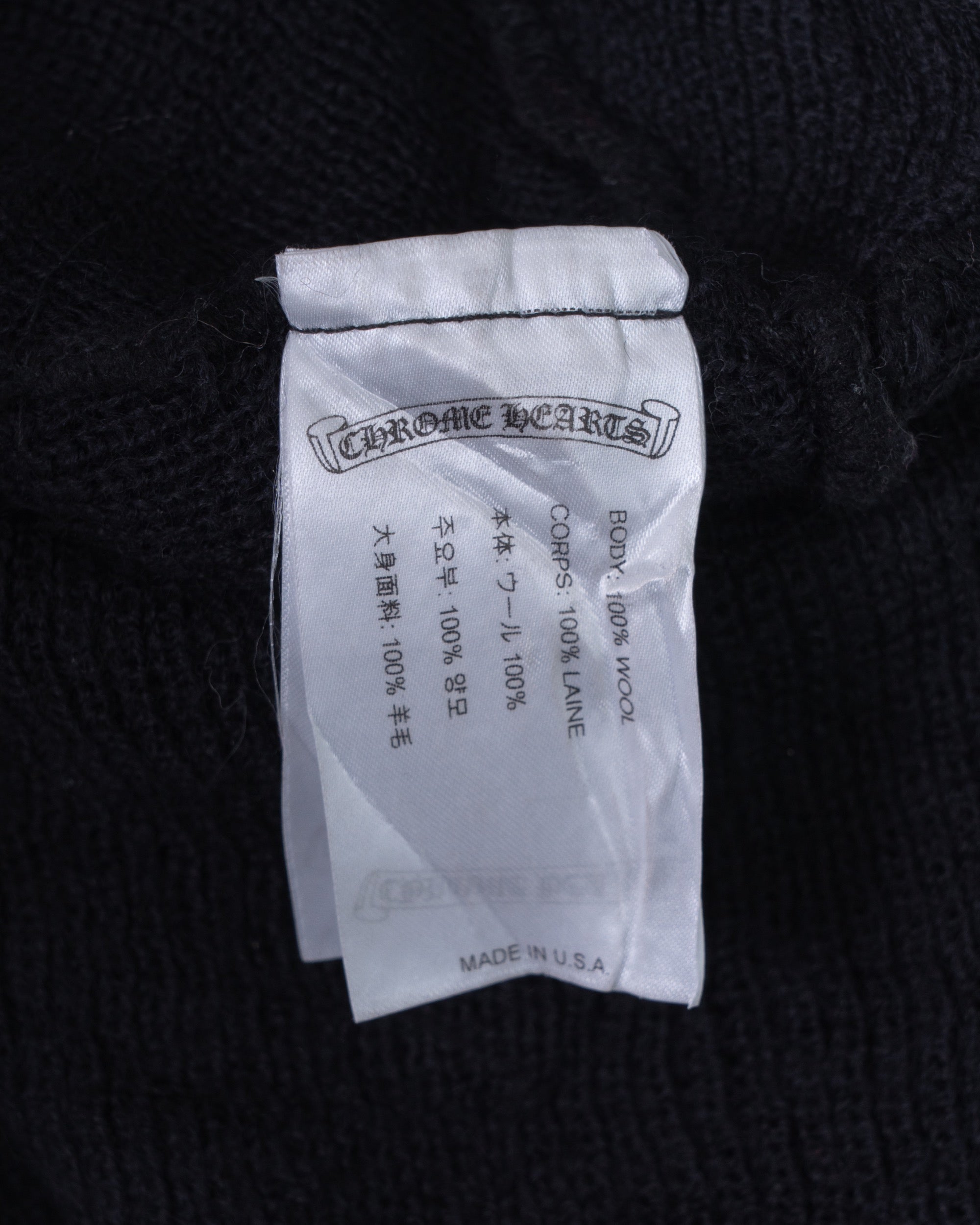Chrome Hearts Horseshoe Wool Beanie Black