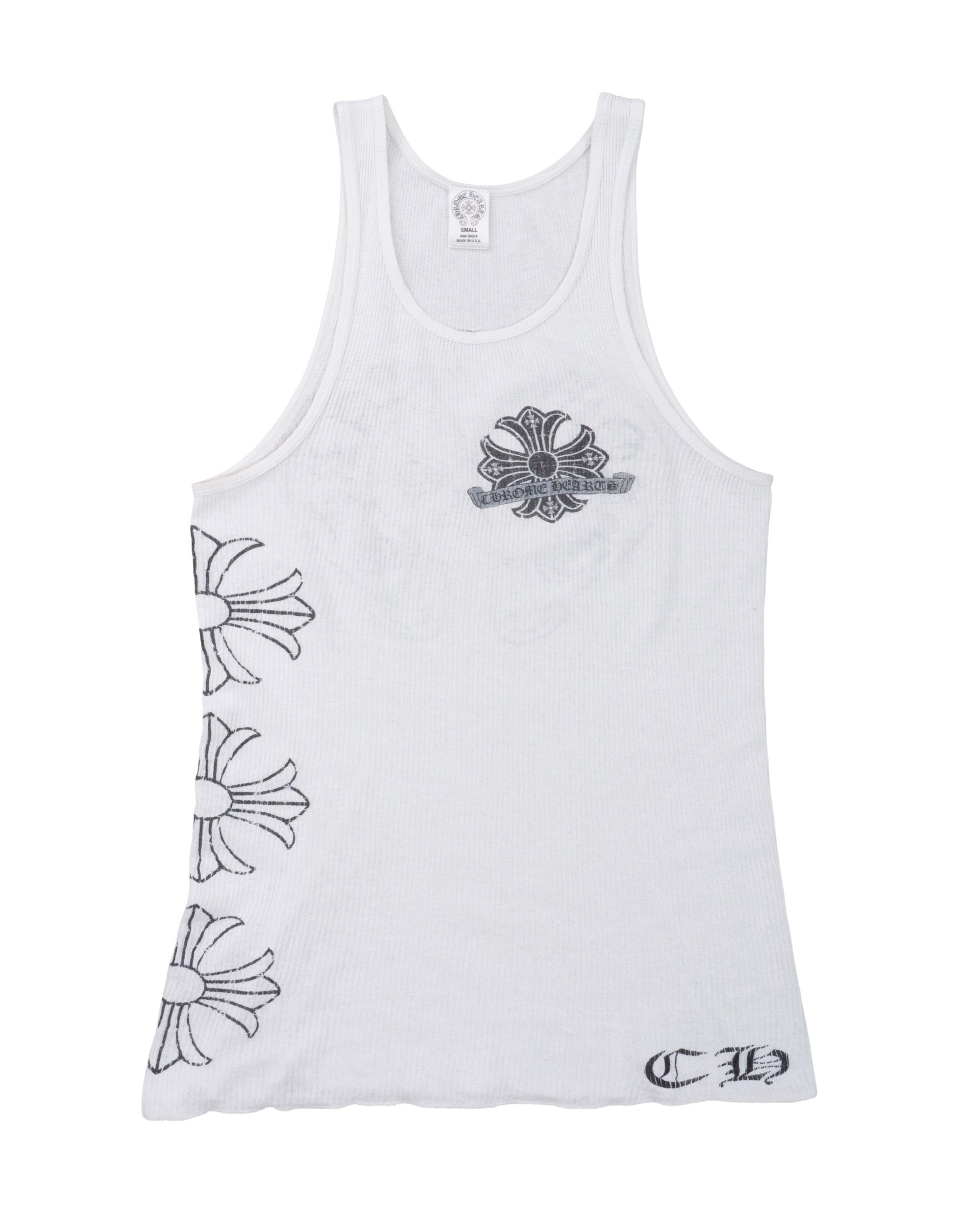 Chrome Hearts Horseshoe Cross Tank Top White