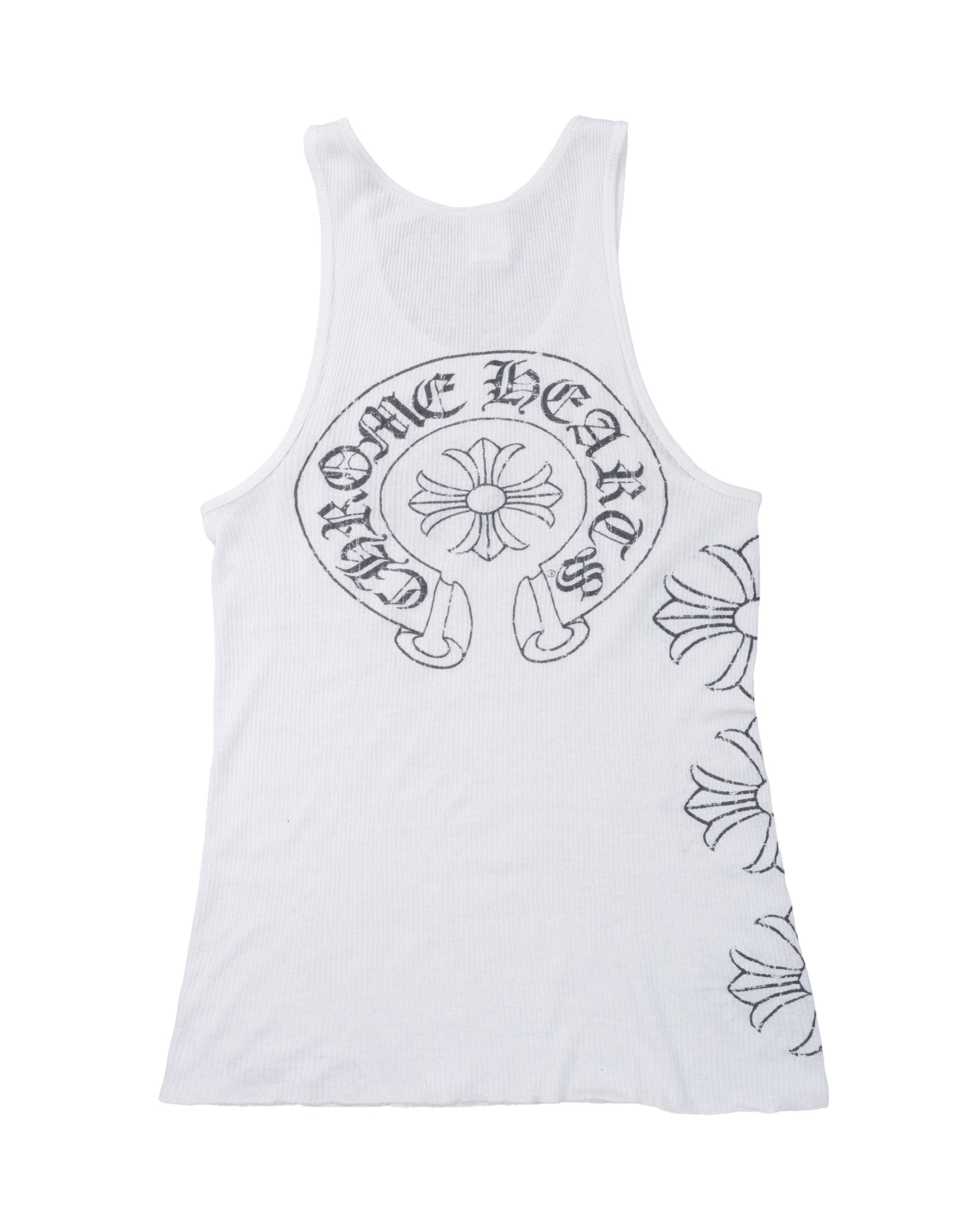Chrome Hearts Horseshoe Cross Tank Top White