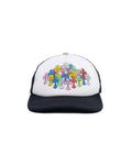 Chrome Hearts “Multicolor Cemetery Cross” White/Black Trucker Cap