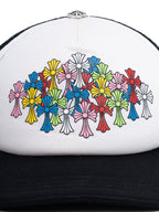 Chrome Hearts “Multicolor Cemetery Cross” White/Black Trucker Cap