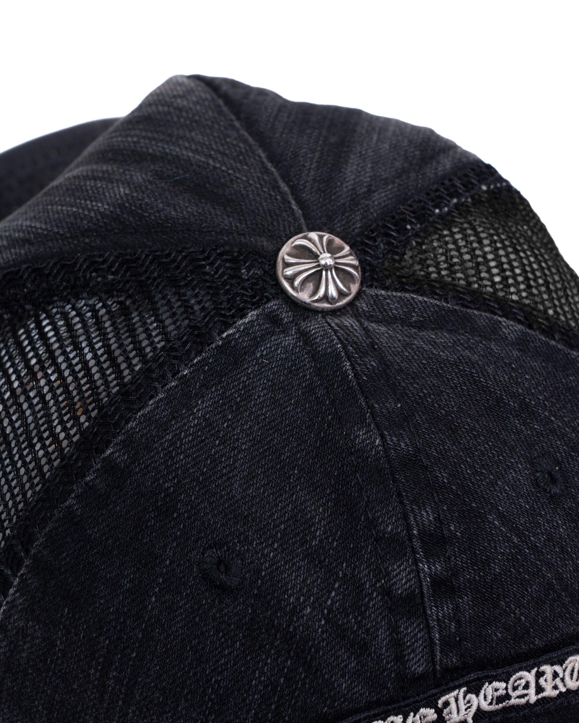 Chrome Hearts Fleur Knee Denim Trucker Cap