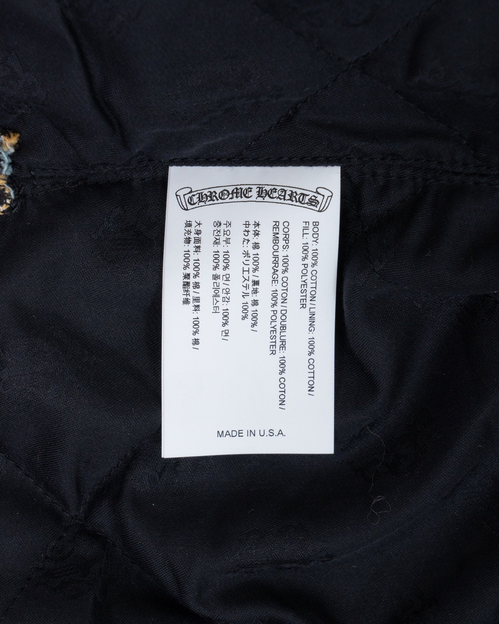 Chrome Hearts Padded Flannel Yellow Jacket