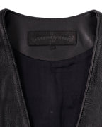Chrome Hearts 6 Buttons Cross Leather Vest Vintage