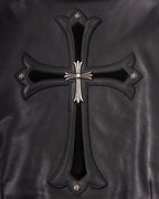 Chrome Hearts 6 Buttons Cross Leather Vest Vintage